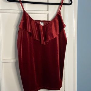 Velvet Ruffle Tank sz S